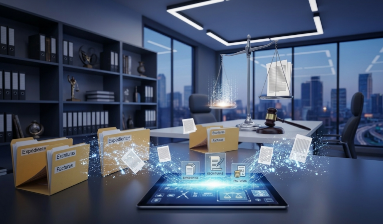 Simulación de digitalización de archivos físicos a digitales en un despacho de abogados